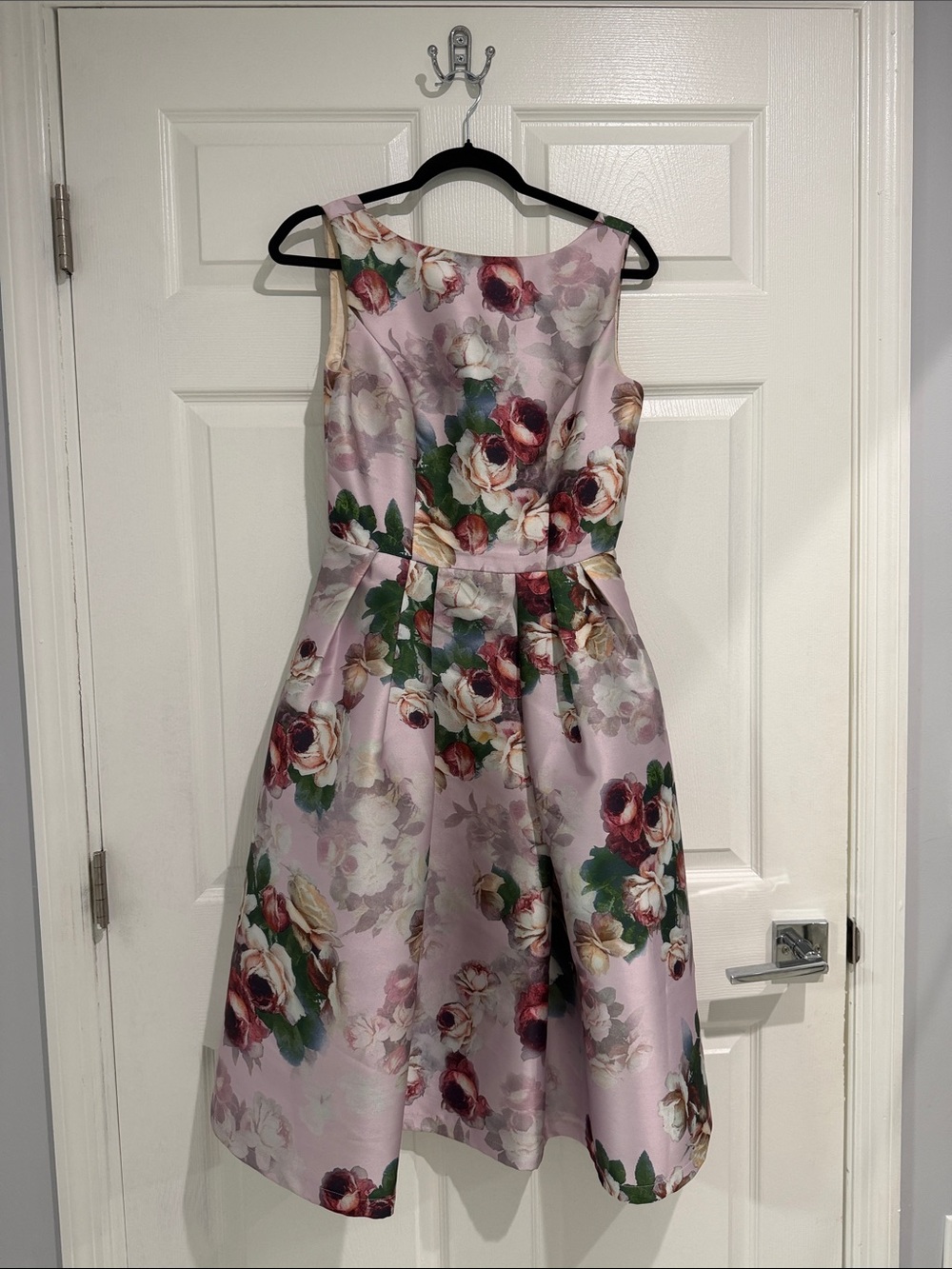 Chi Chi London Blush Floral Fit-and-Flare Party Dress